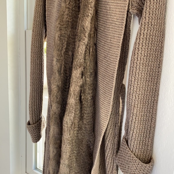 Armani Collezion Rabbit Fur Cardigan Sweater - Picture 7 of 10
